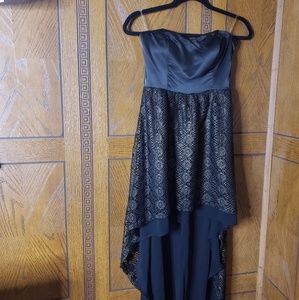 Wet Seal Strapless Black High Low Dress